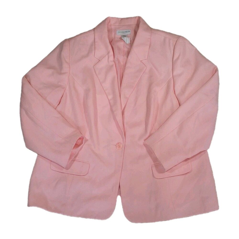 Sag Harbor Pink Single-Button Blazer